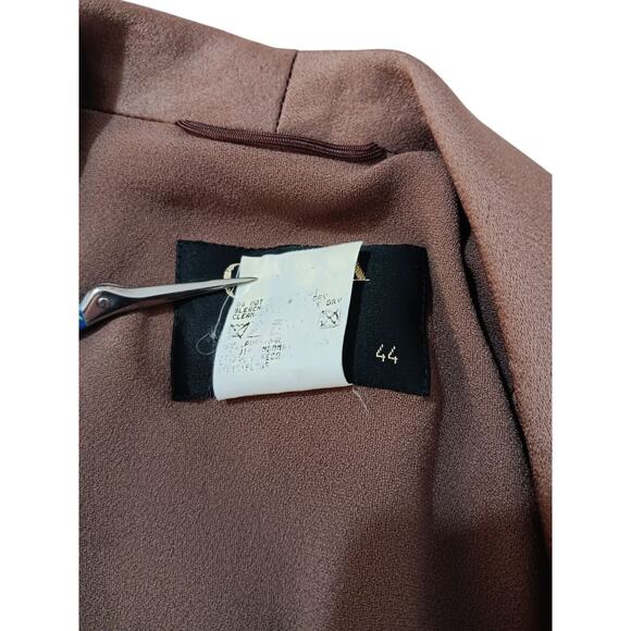 MONDI GALA Vintage Suit Set XL Satin Flowy Pants Belted Top Jacket Dressy Event - Picture 13 of 16